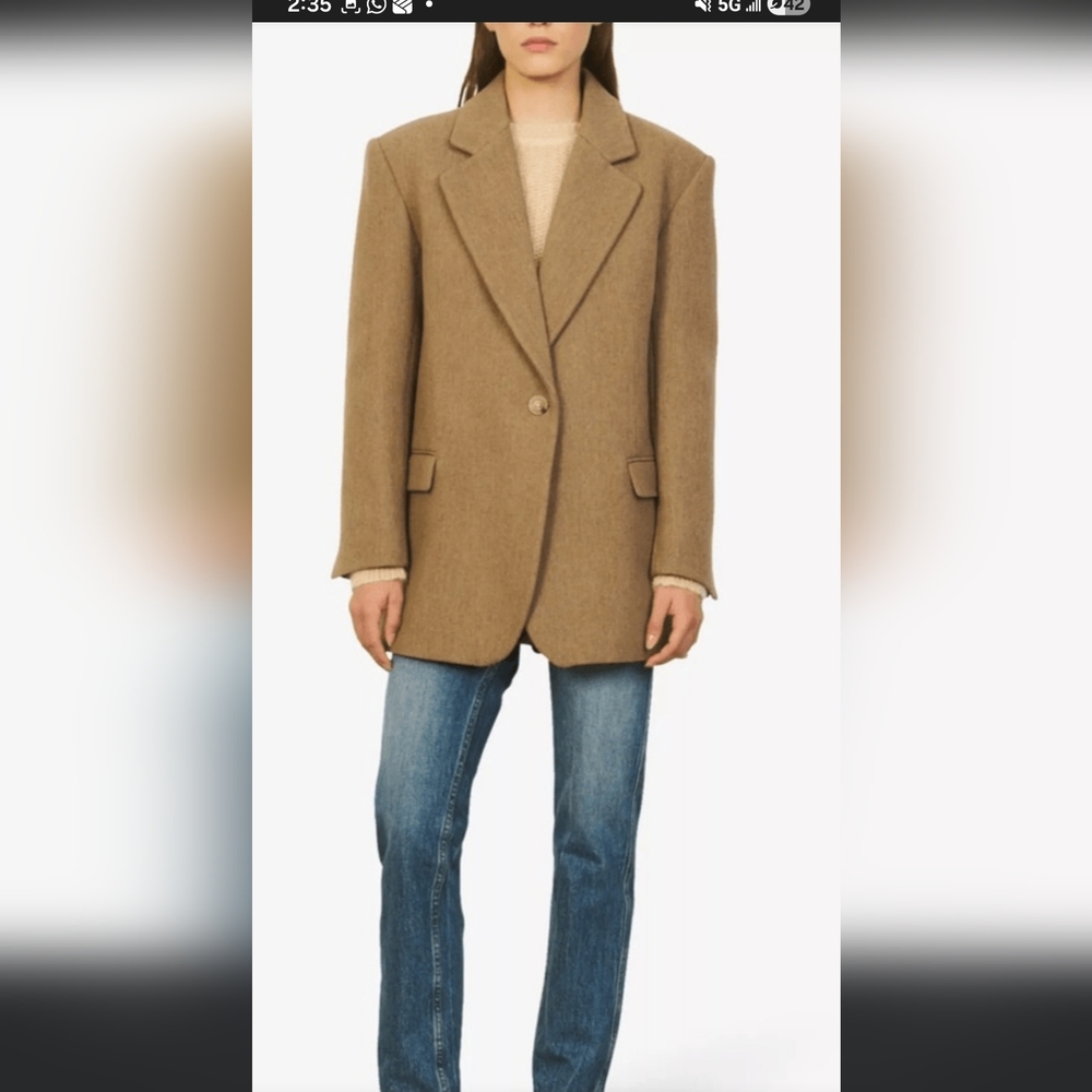 Sandro Meg Wool Blazer Coat